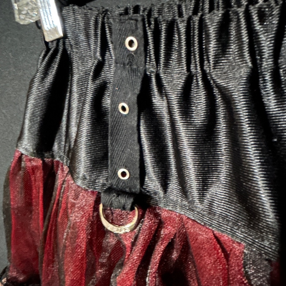 Y2K Goth Tripp NYC Plaid Layered Tutu Mini Skirt with Chain EUC - Picture 5 of 7